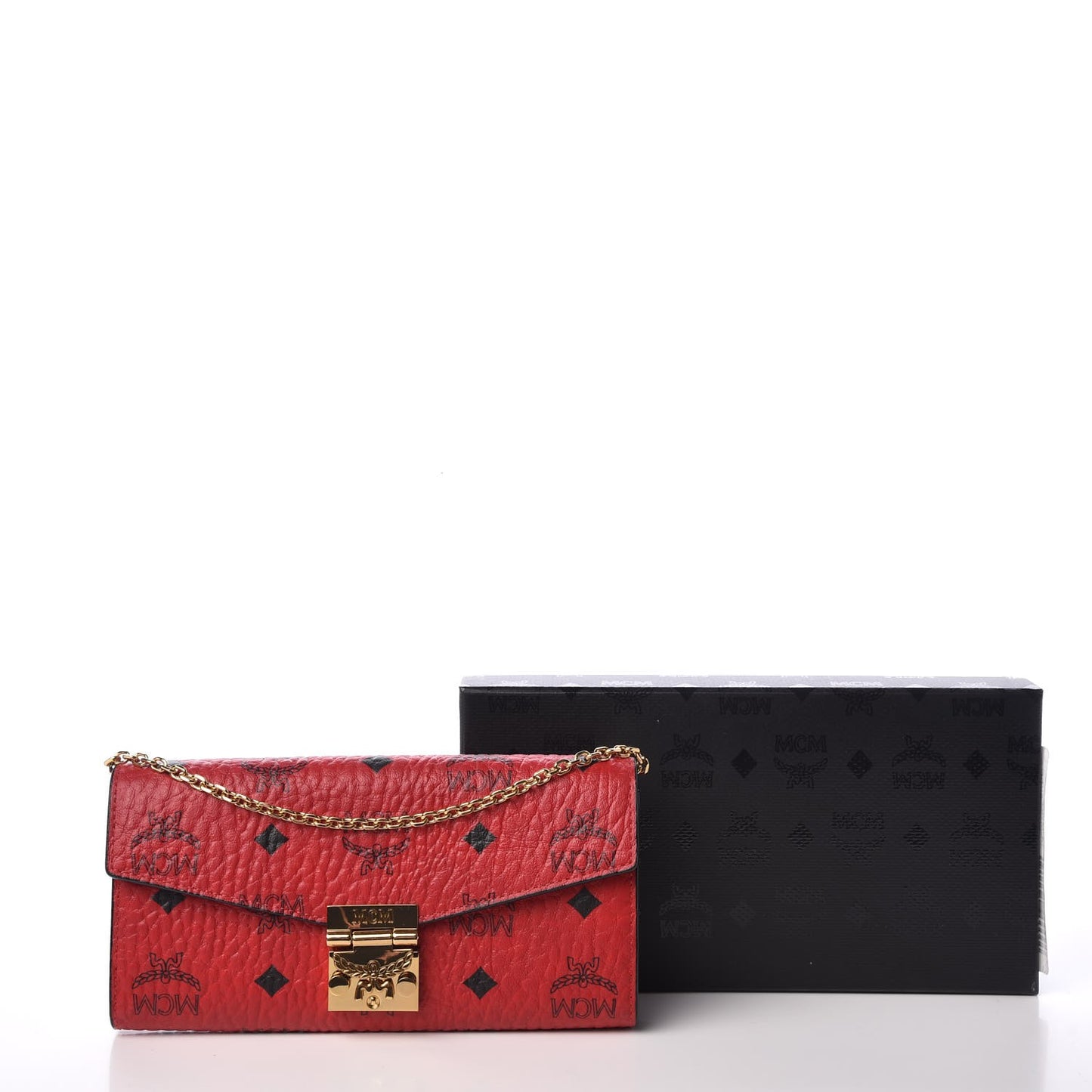 Visetos Large Patricia Chain Wallet Red