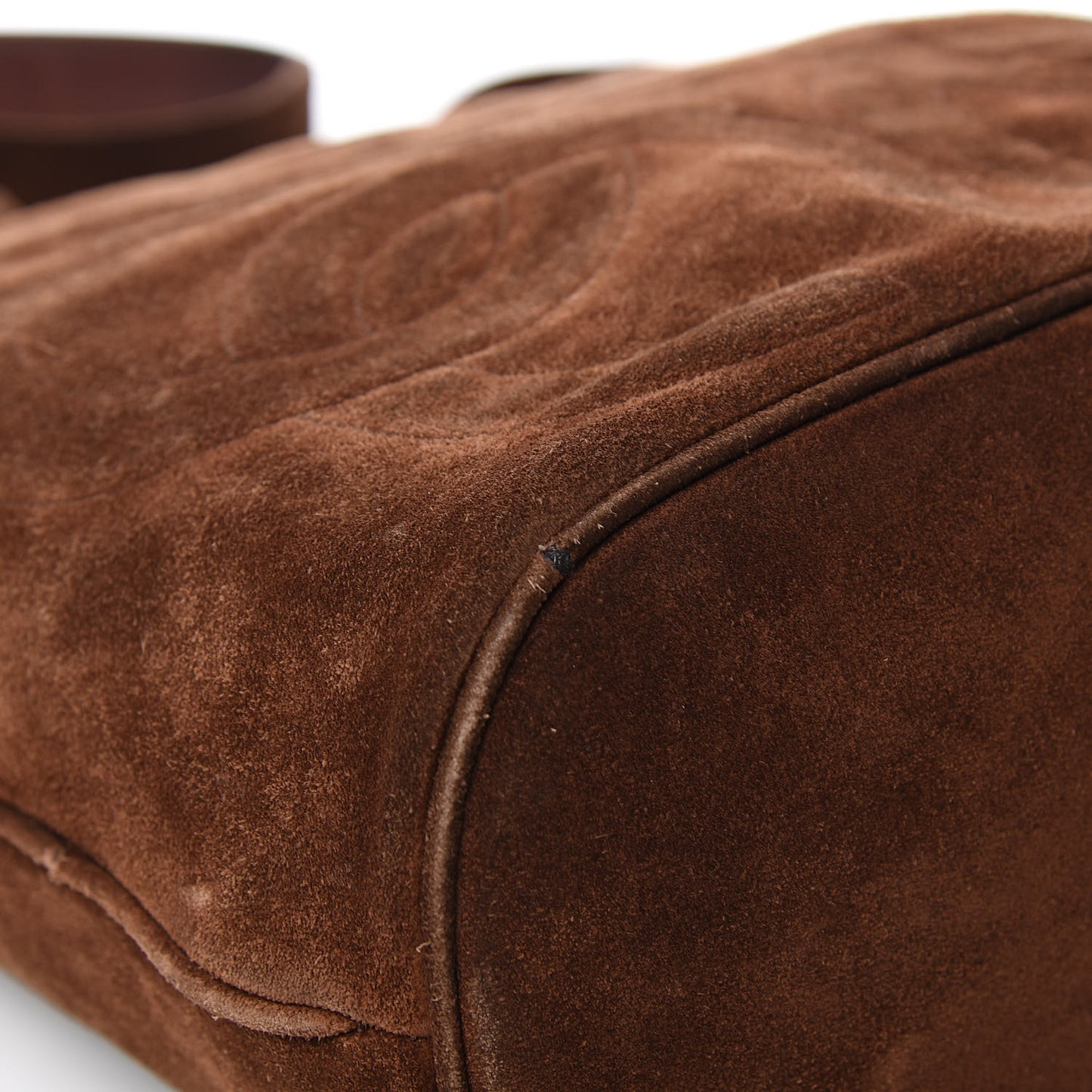 Suede CC Tassel Shoulder Bag Brown