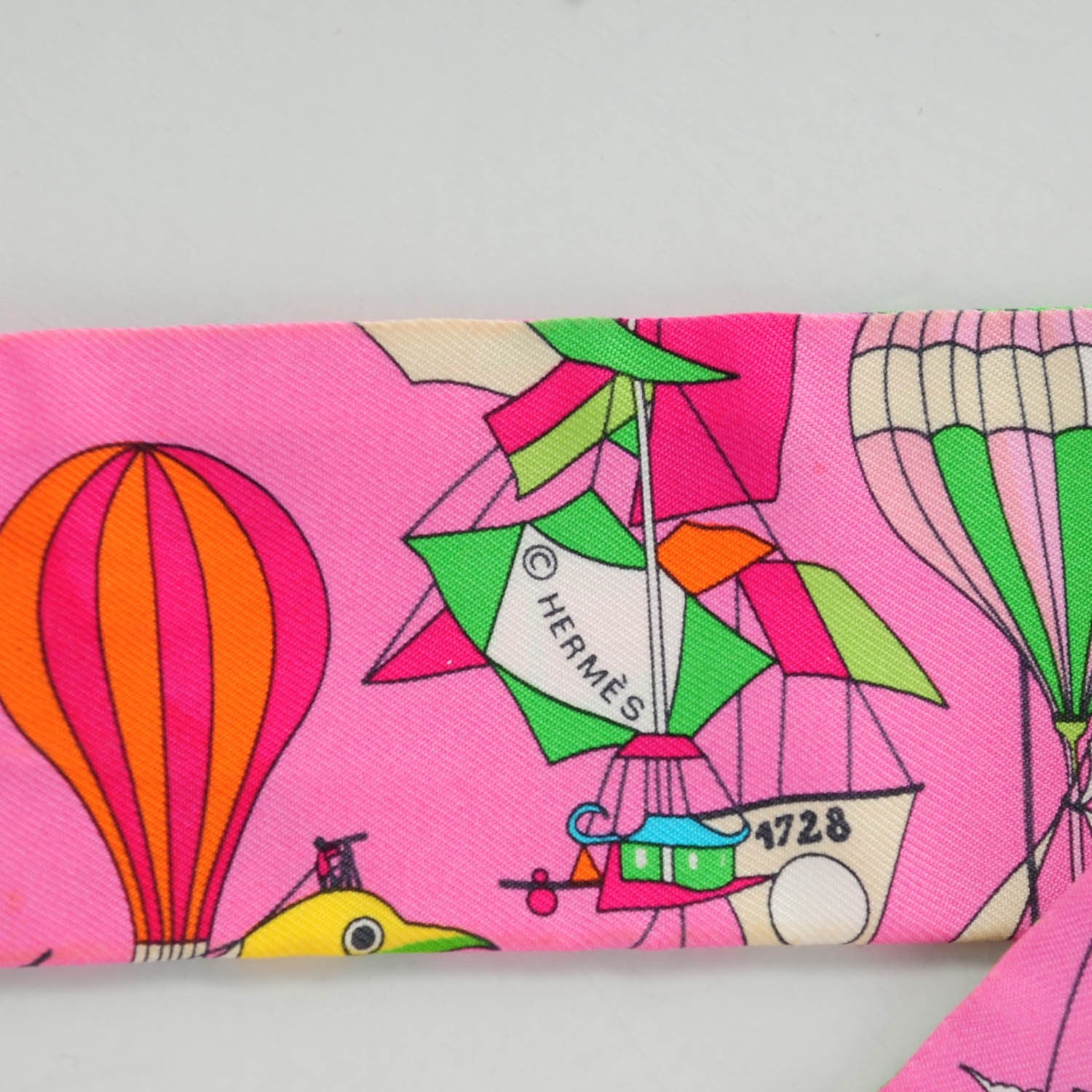 Hermes Silk Les Folies Du Ciel Twilly 4 of 4