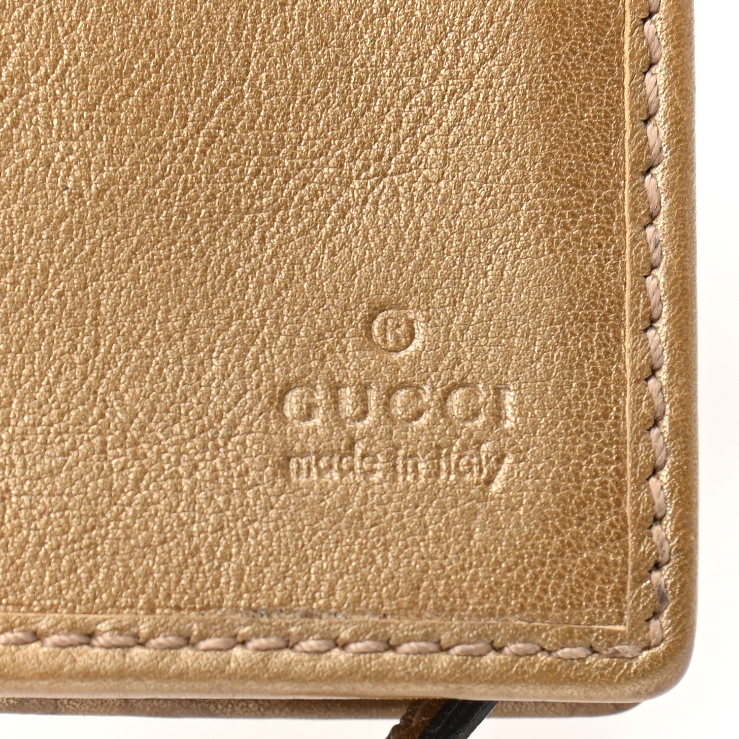 Gucci Metallic Guccissima Abbey Continental Wallet Gold 6 of 11