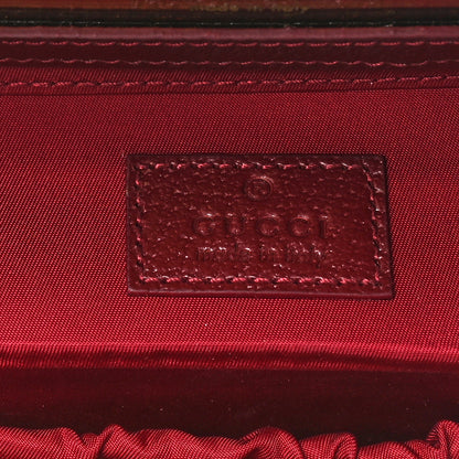 Gucci GG Supreme Monogram Ancora Calfskin Vanity Cosmetic Case Beige Ebony Rosso 7 of 10