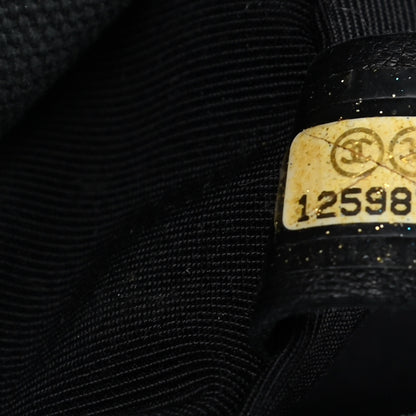 Chanel Canvas Camellia Embossed Flap Black 7 of 10