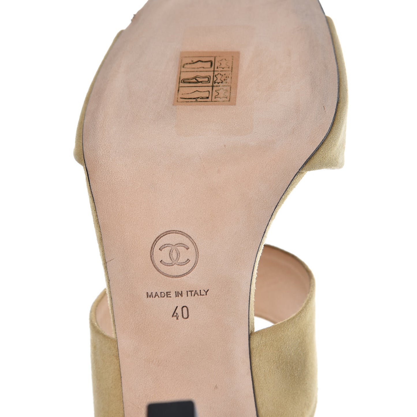 Suede Pearl Sandals 40 Beige