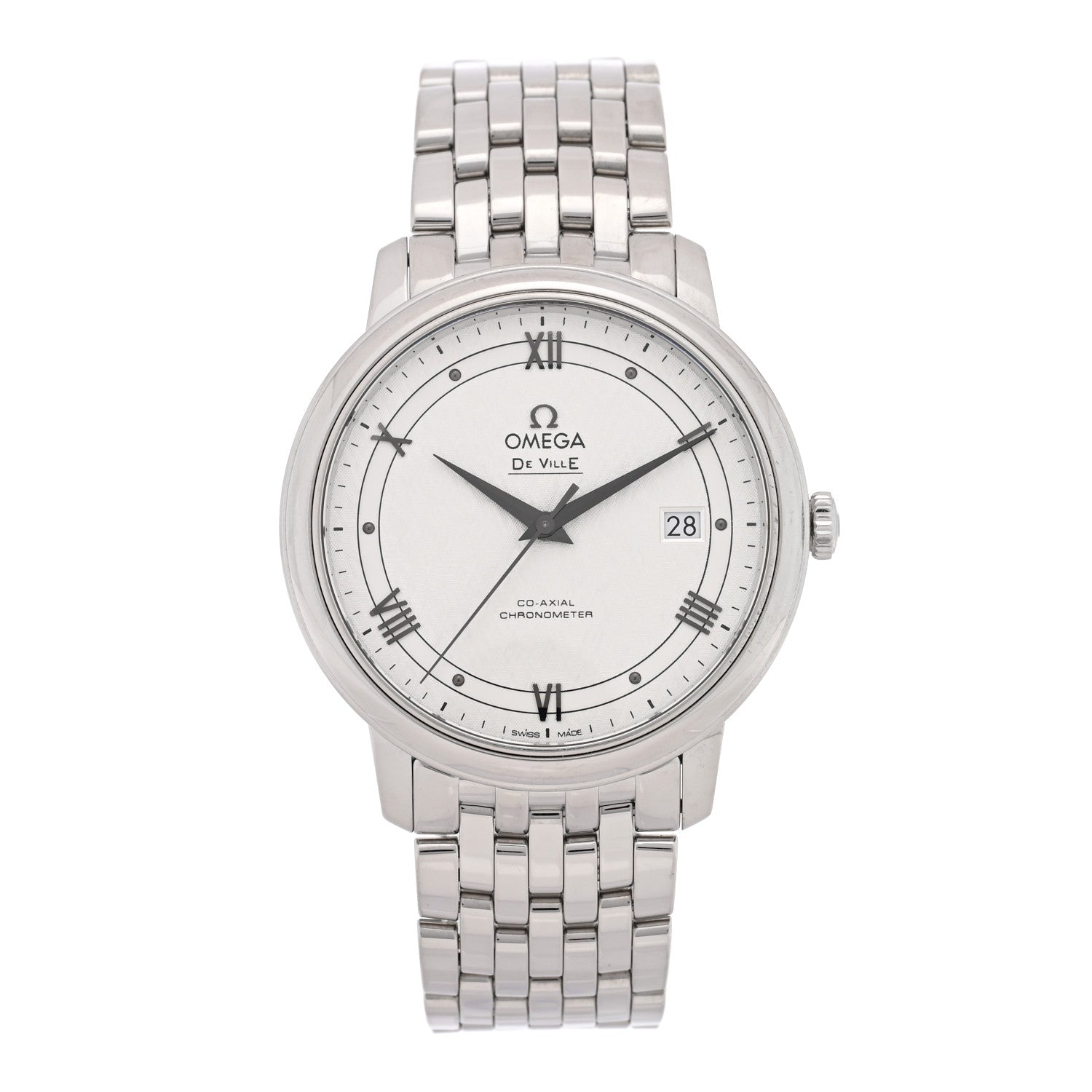 Omega Stainless Steel 36.8mm De Ville Prestige Automatic Watch White 424.10.37.20.04.001 1 of 5