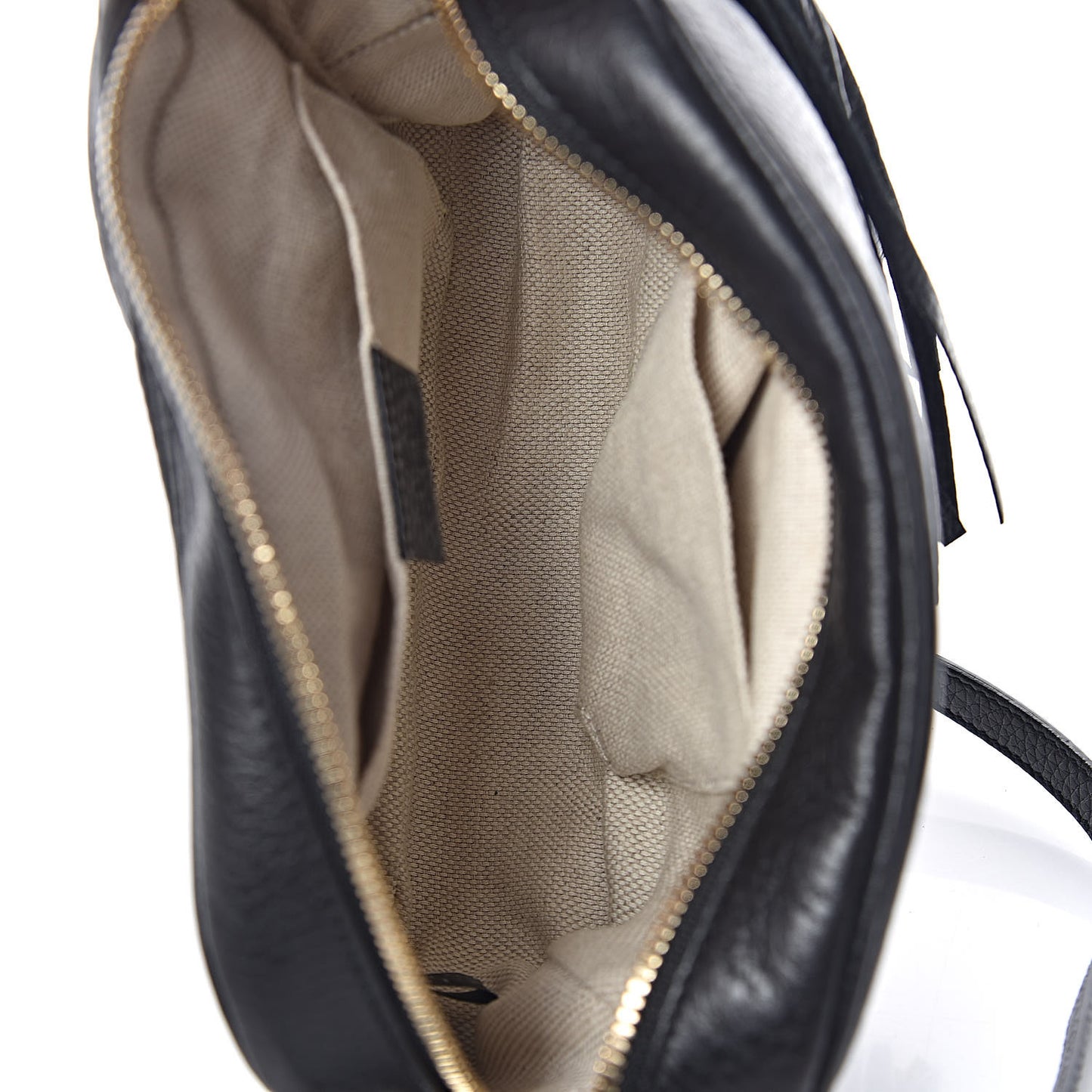 Pebbled Calfskin Small Soho Disco Bag Black