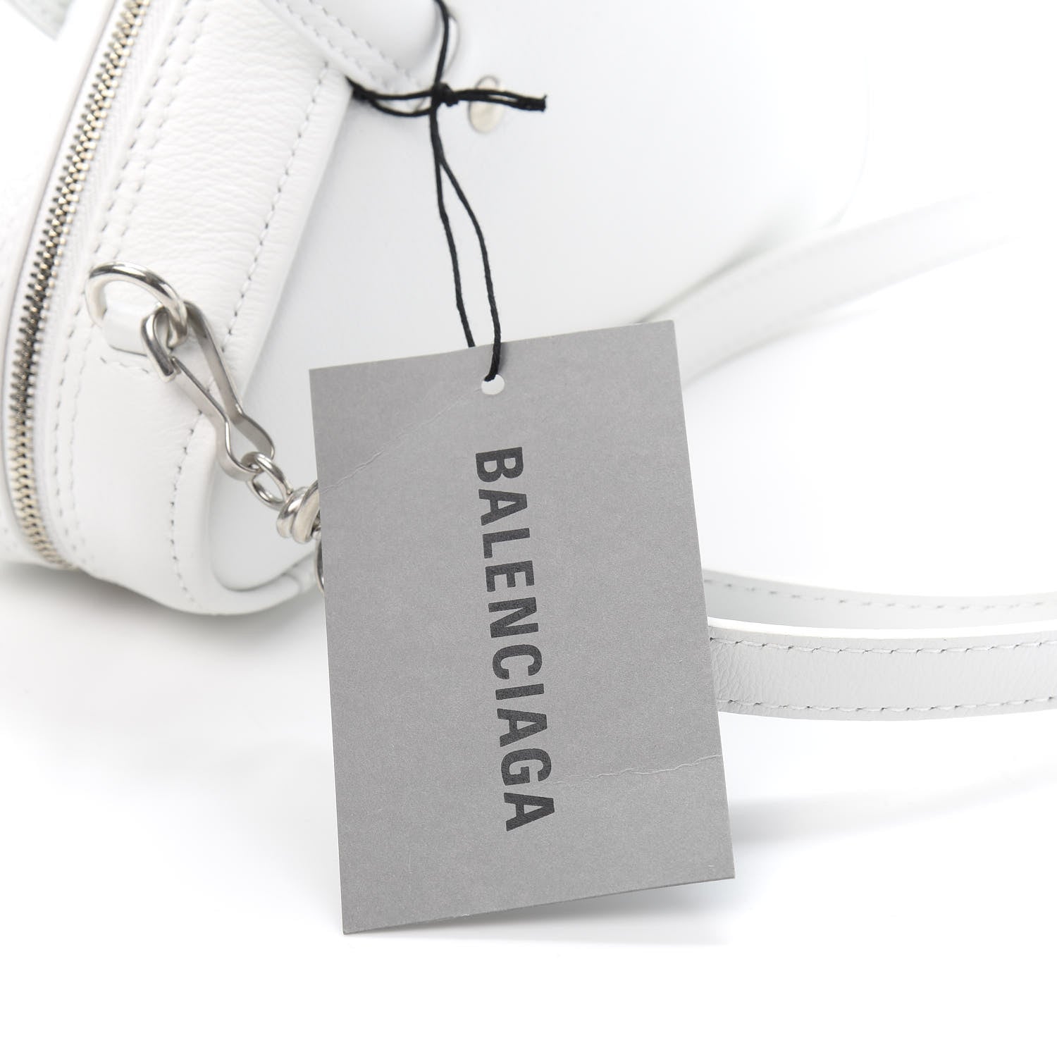 Balenciaga Calfskin XS Triangle Duffle White 10 of 12