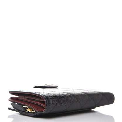 Chanel Caviar Quilted Zipped Pocket Wallet Black 4 of 9