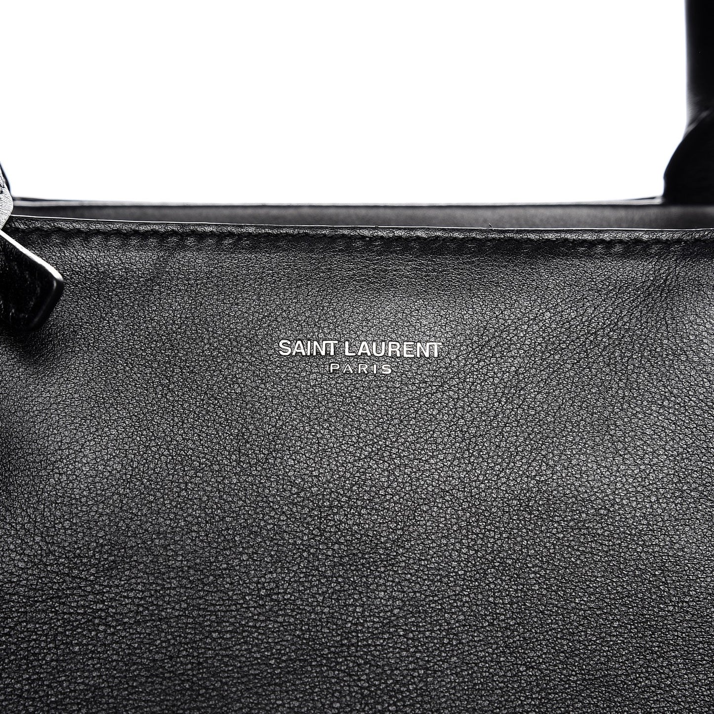 Grained Calfskin Medium Fringe Cabas Rive Gauche Black
