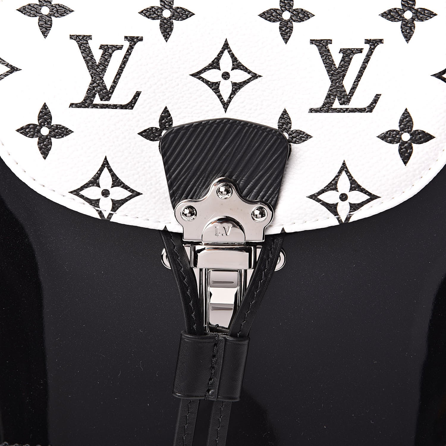 Louis Vuitton Patent Monogram Hot Springs Backpack Black White 9 of 9