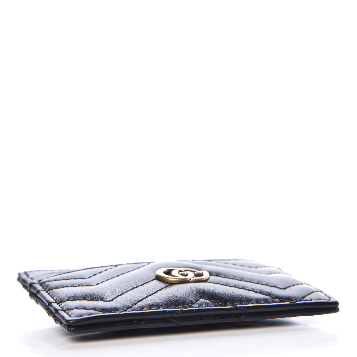 Gucci Calfskin Matelasse GG Marmont Card Holder Black 4 of 7