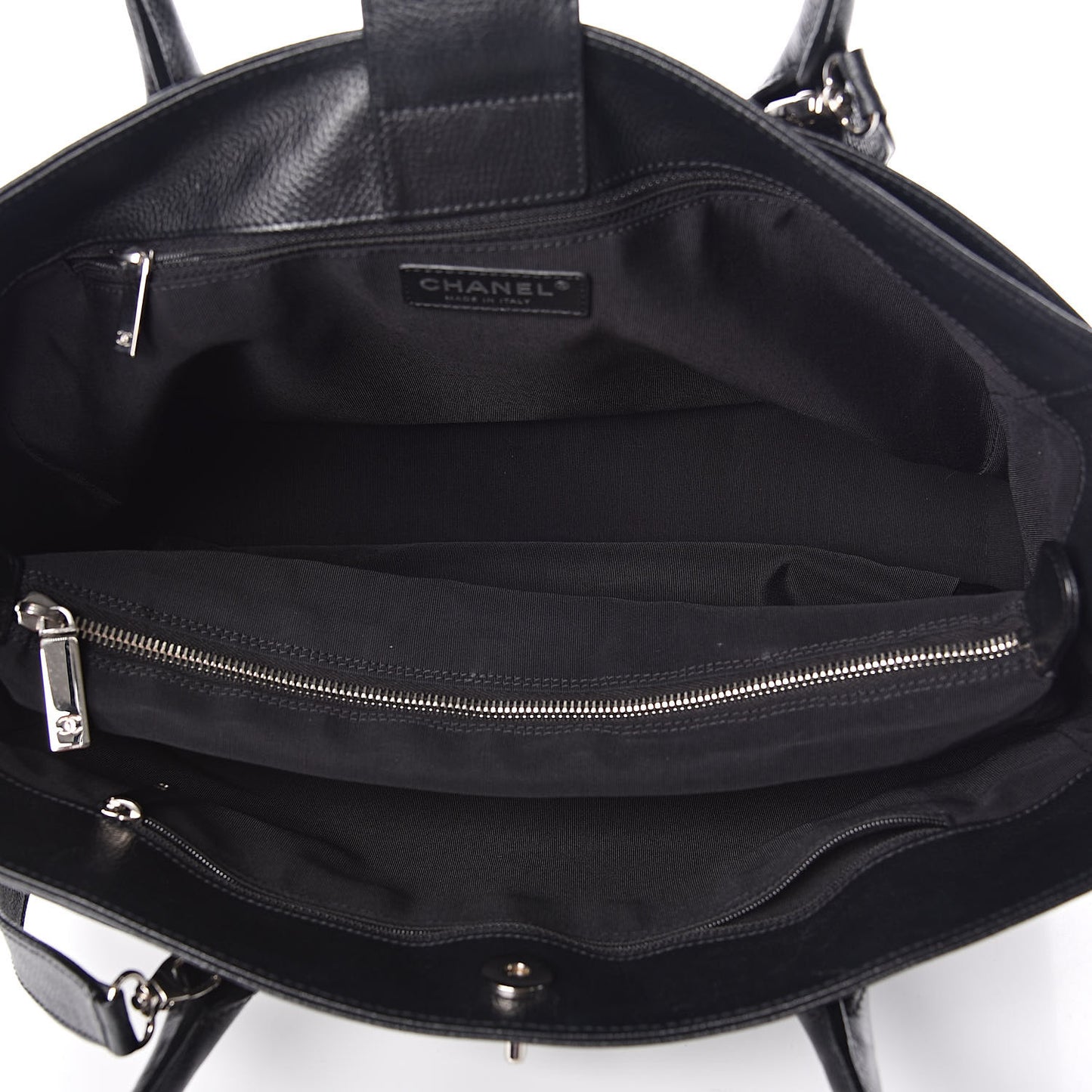 Calfskin Cerf Shopper Tote Black