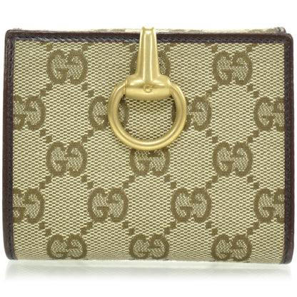 Gucci Monogram Horsebit Flap French Wallet 1 of 11