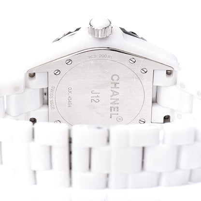 Chanel Stainless Steel Ceramic Diamond Pave Bezel 38mm J12 Automatic Watch White 5 of 7