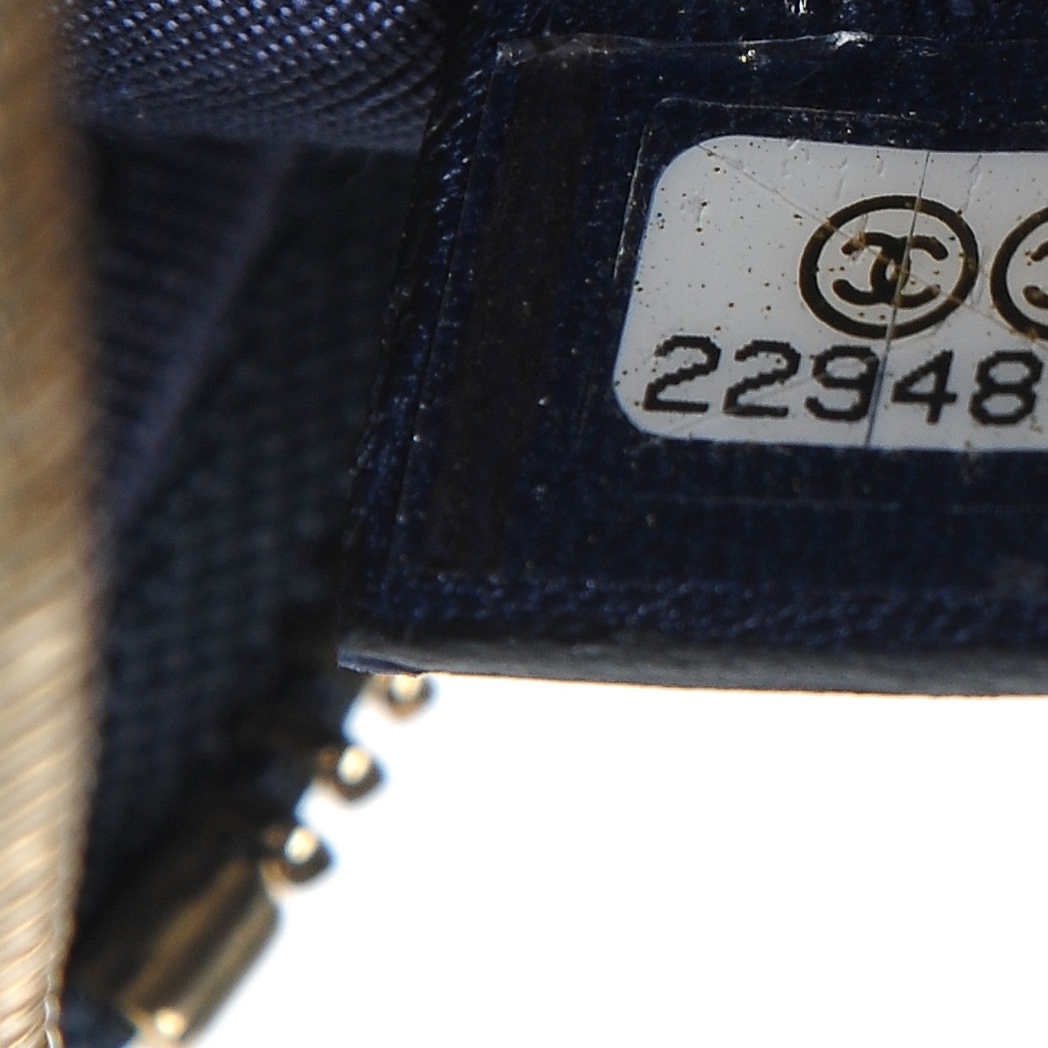 Chanel Lambskin Quilted Medium Cosmetic Case Navy 7 of 8