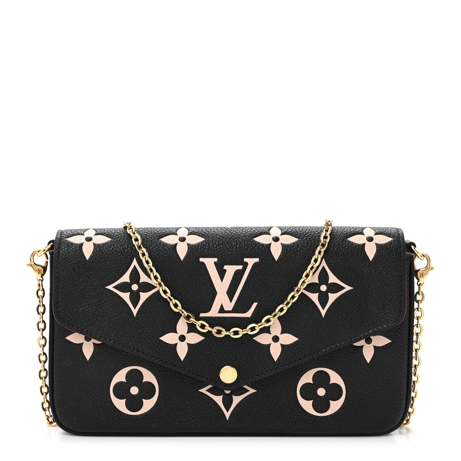 Louis Vuitton Empreinte Monogram Giant Felicie Pochette Black Beige 1 of 10