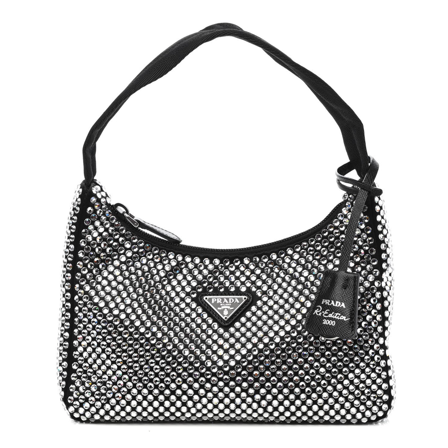 Satin Crystal Mini Re-Edition 2000 Bag Cristal