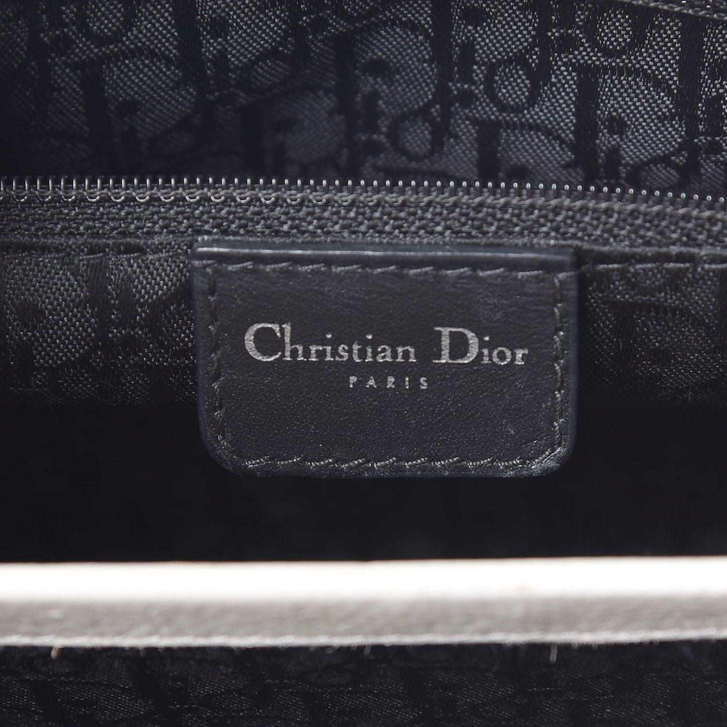 Calfskin Cannage Stitched East West Lady Dior White