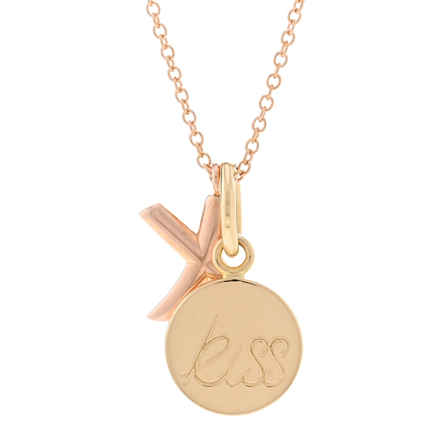 Tiffany 18K Rose Gold Diamond Paloma Picasso Graffiti X Pendant Necklace 4 of 5