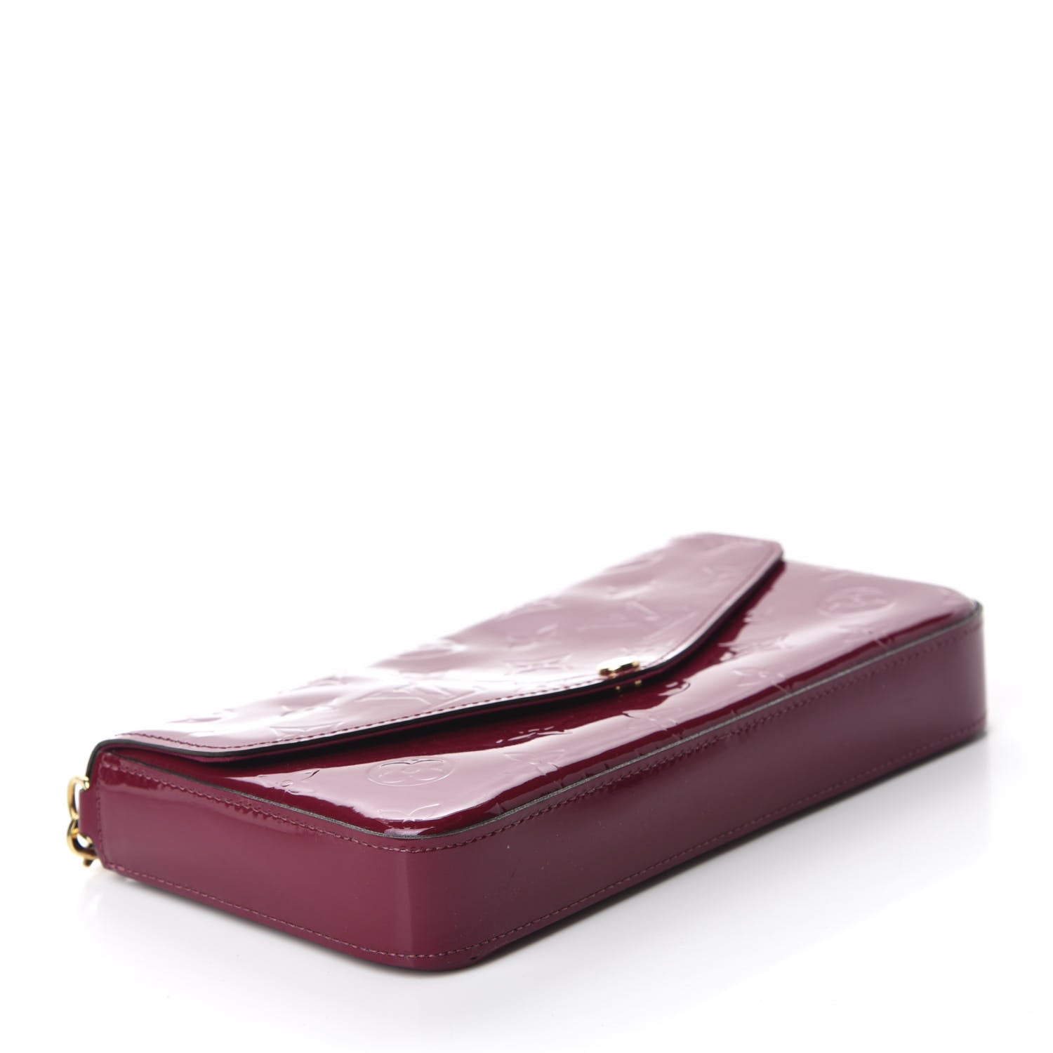 Louis Vuitton Vernis Felicie Chain Wallet Magenta 4 of 11