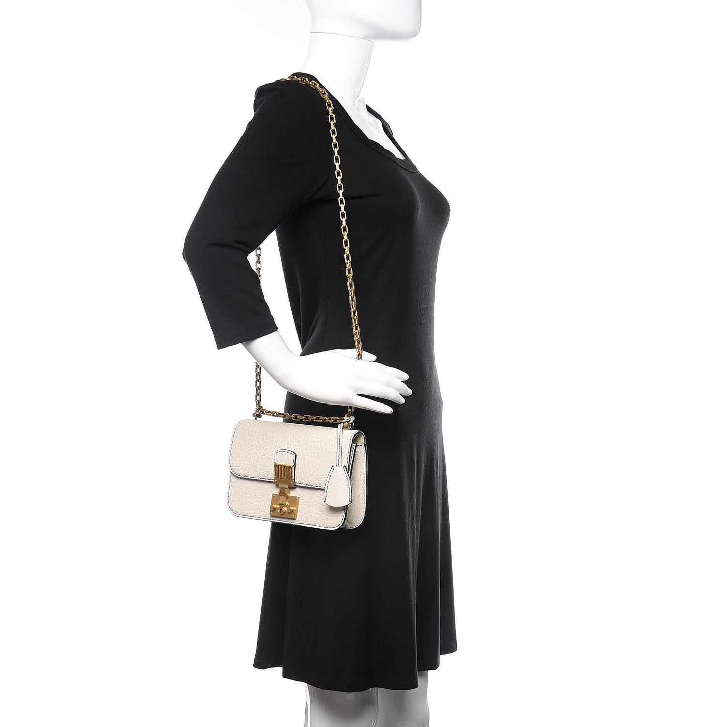 Canyon Grained Lambskin Small Dioraddict Flap Bag Ivory