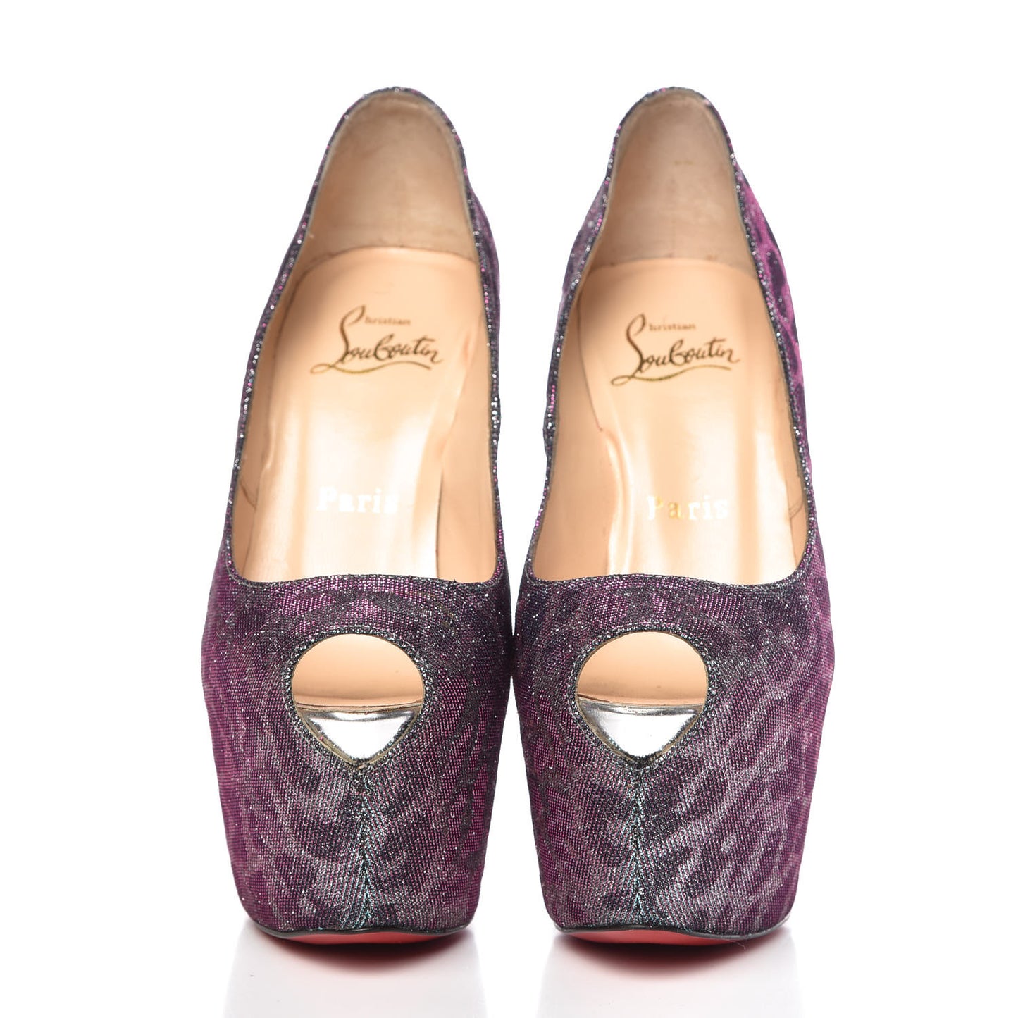Lame Leopard Highness 160 Pumps 35.5 Turquoise Violet