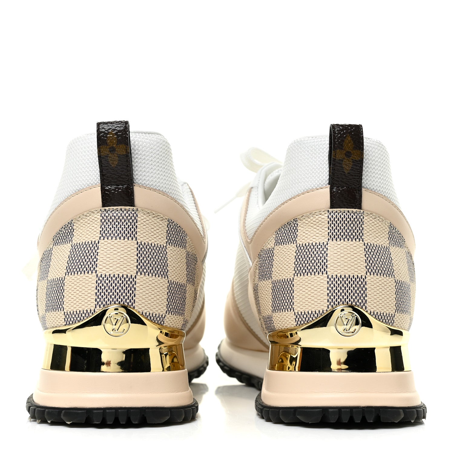 Louis Vuitton Calfskin Damier Azur Run Away Sneakers 40 White 4 of 10