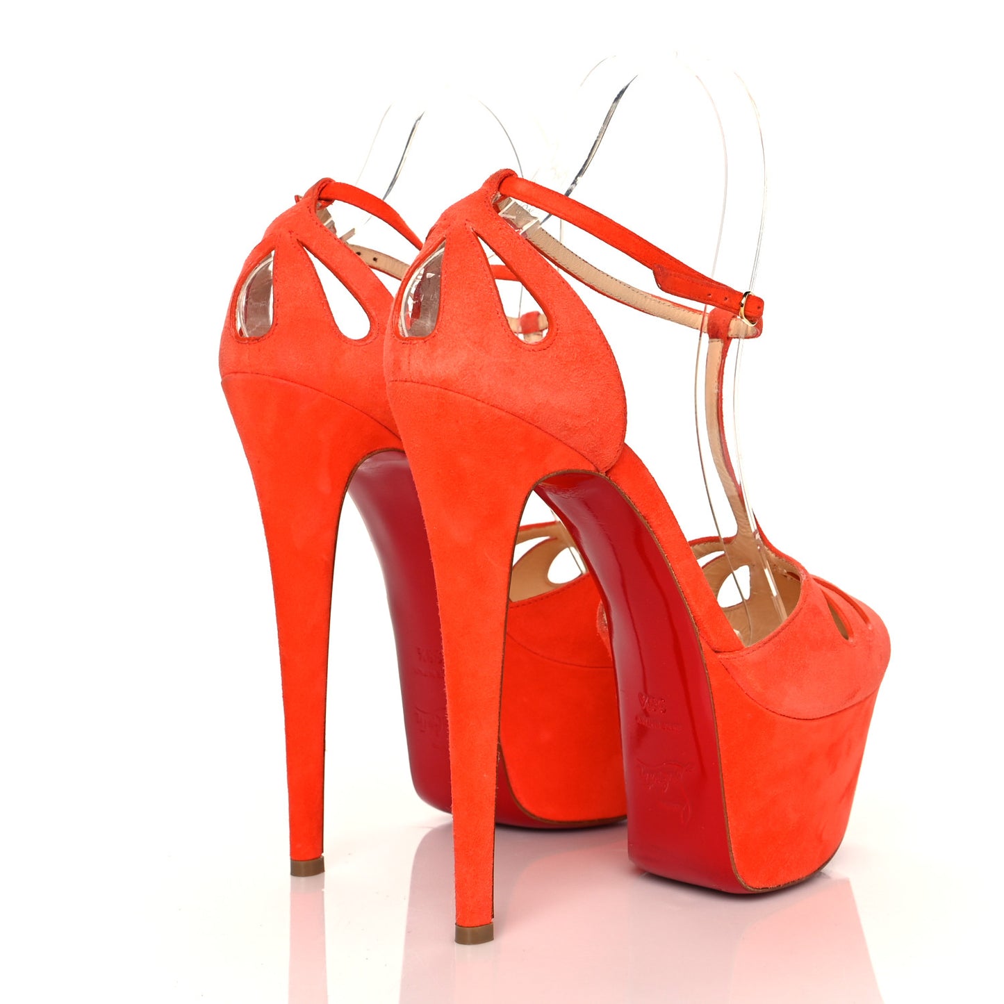 Suede Amyada 160 Platform Sandal 38.5 Orange