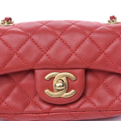 Chanel Lambskin Quilted Extra Mini Cruise Charm Flap Red 11 of 12