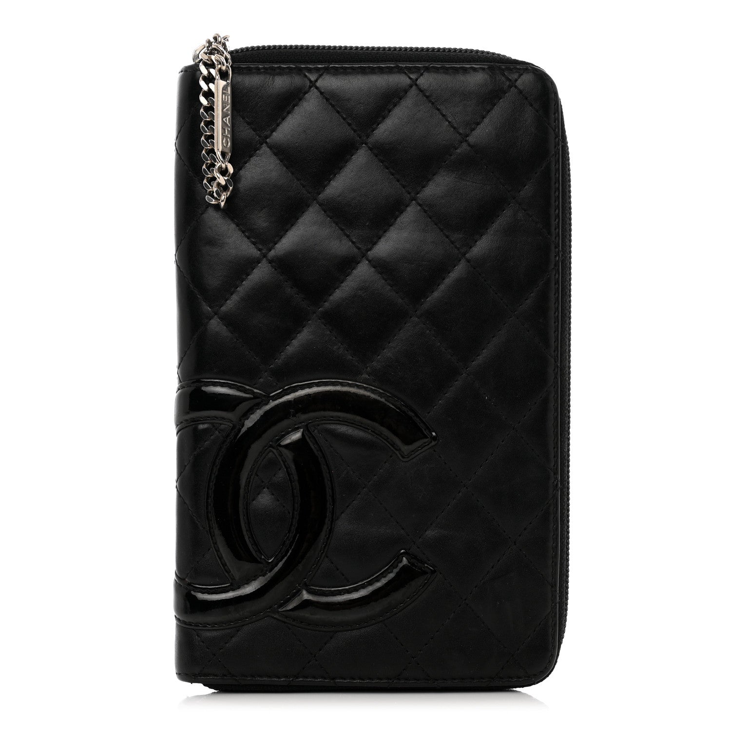 Chanel Calfskin Cambon Zip Around Organizer Wallet Black 1 of 12