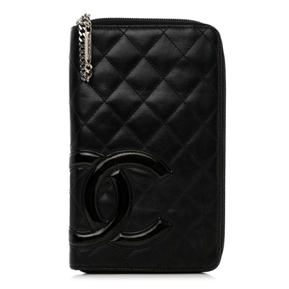 Chanel Calfskin Cambon Zip Around Organizer Wallet Black 1 of 12