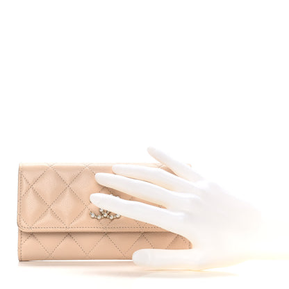 Chanel Caviar Pearl Quilted Coco Candy Wallet Beige 2 of 12