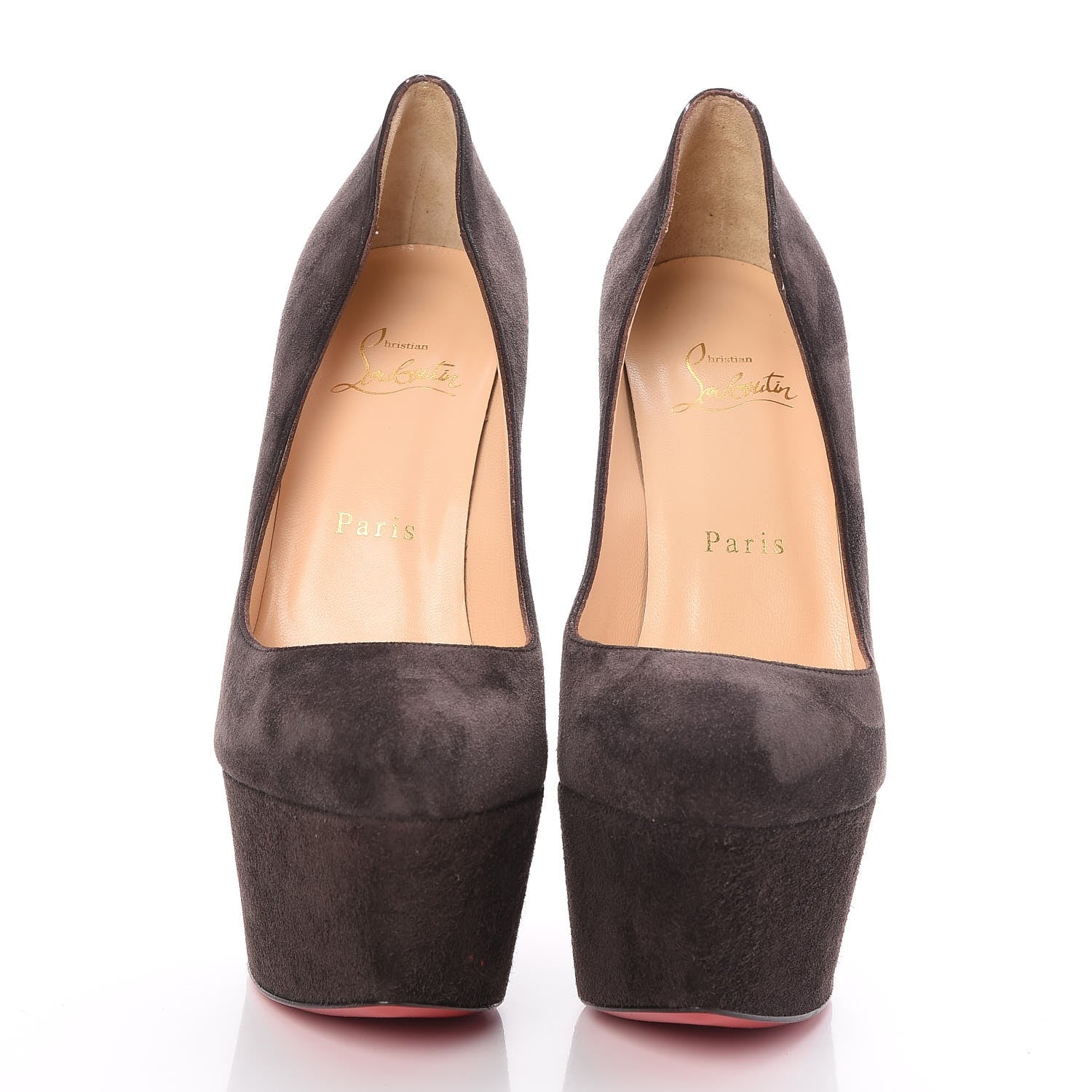 Christian Louboutin Suede Alta Vicky 160 Pumps 38.5 Chocolate 2 of 8