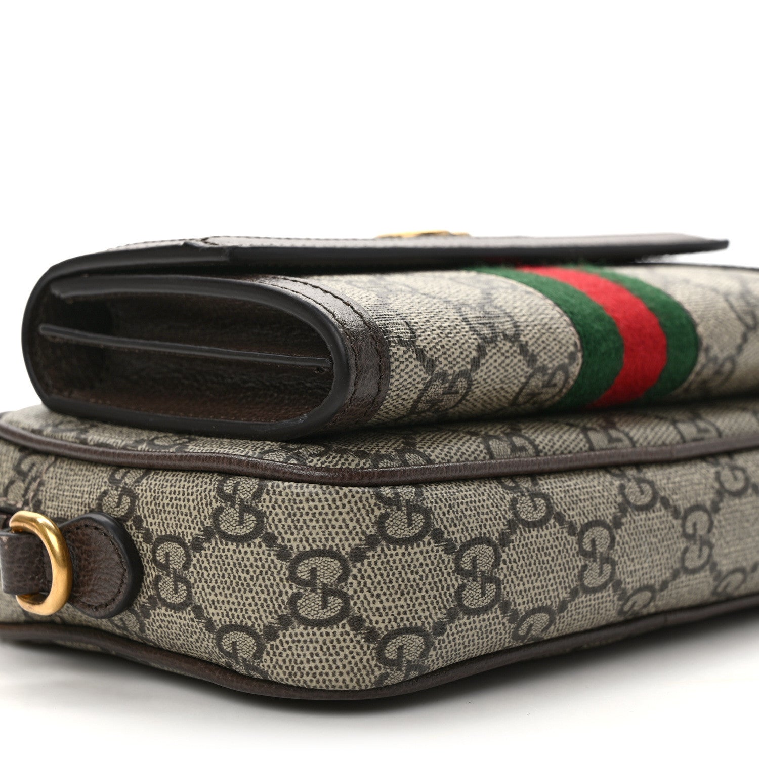 Gucci GG Supreme Monogram Web Mini Ophidia Bag Beige Ebony 8 of 10