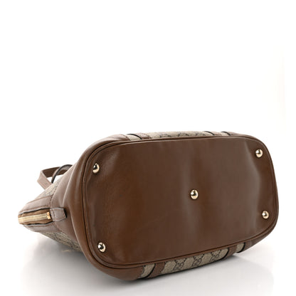 Gucci GG Supreme Monogram Margaux Calfskin Small Nice Top Handle Dome Bag Beige Ebony Acero 4 of 20