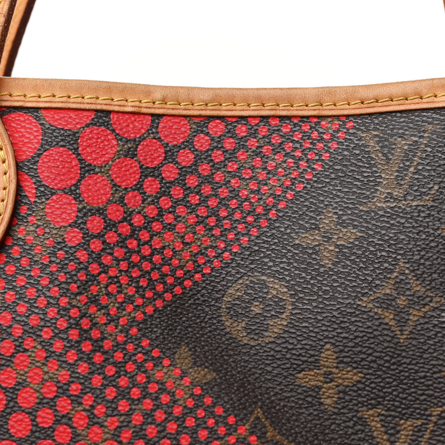 Monogram Kusama Waves Neverfull MM Red