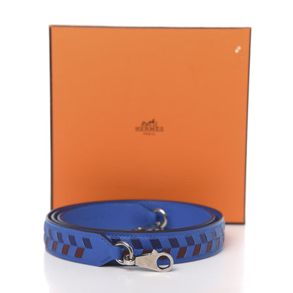 Hermes Epsom 25mm Tressage Shoulder Strap Blue Zellige Blue Encre Rouge 5 of 5