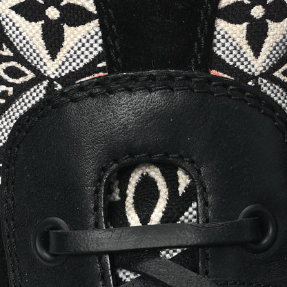 Louis Vuitton Suede Calfskin Jacquard Since 1854 Laureate Platform Desert Boots 41 Black 10 of 10
