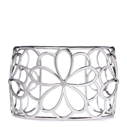 Tiffany Sterling Silver Diamond Garden Cuff Bracelet 1 of 5