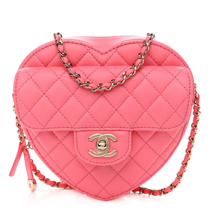 Chanel Lambskin Quilted CC In Love Heart Bag Pink 1 of 11