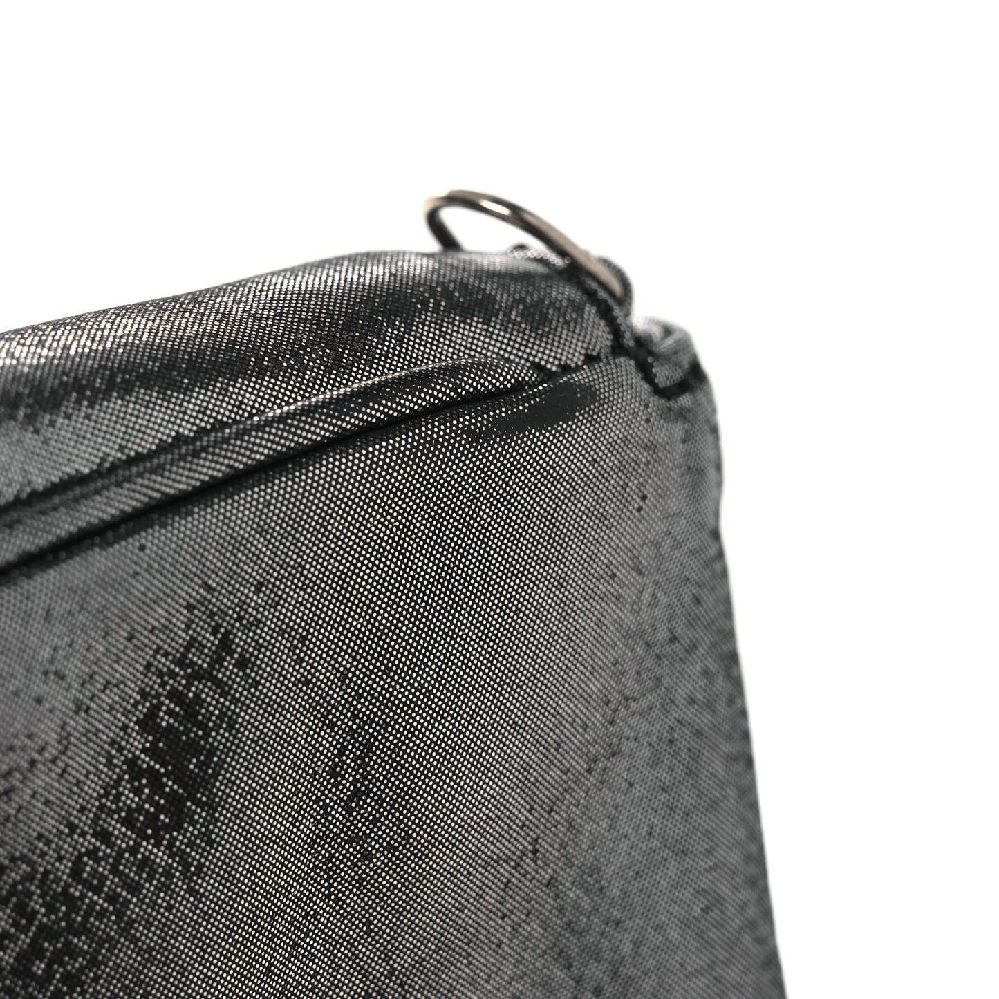 Metallic Calfskin Mia Pochette Silver