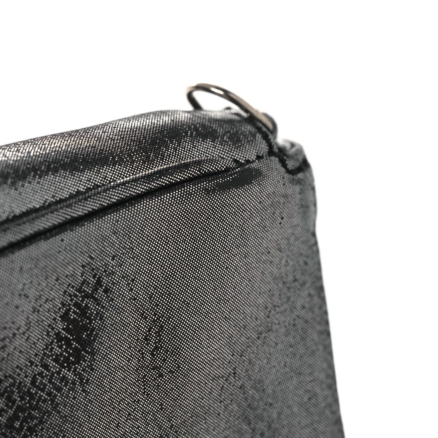 Fendi Metallic Calfskin Mia Pochette Silver 11 of 13