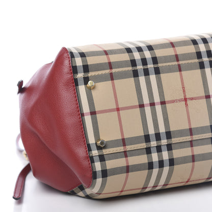 Burberry Horseferry Check Canterbury Tote Honey Parade Red 13 of 14