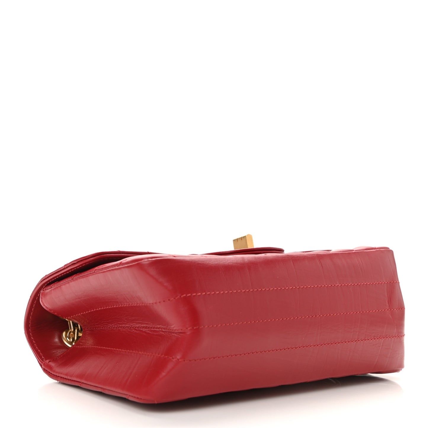 Aged Calfskin Chevron Quilted 2.55 Reissue Mini Flap Dark Red