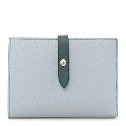 Celine Grained Calfskin Medium Multifunction Strap Wallet Pale Blue 1 of 10