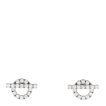 Hermes 18K White Gold Diamond Finesse Earrings 1 of 5