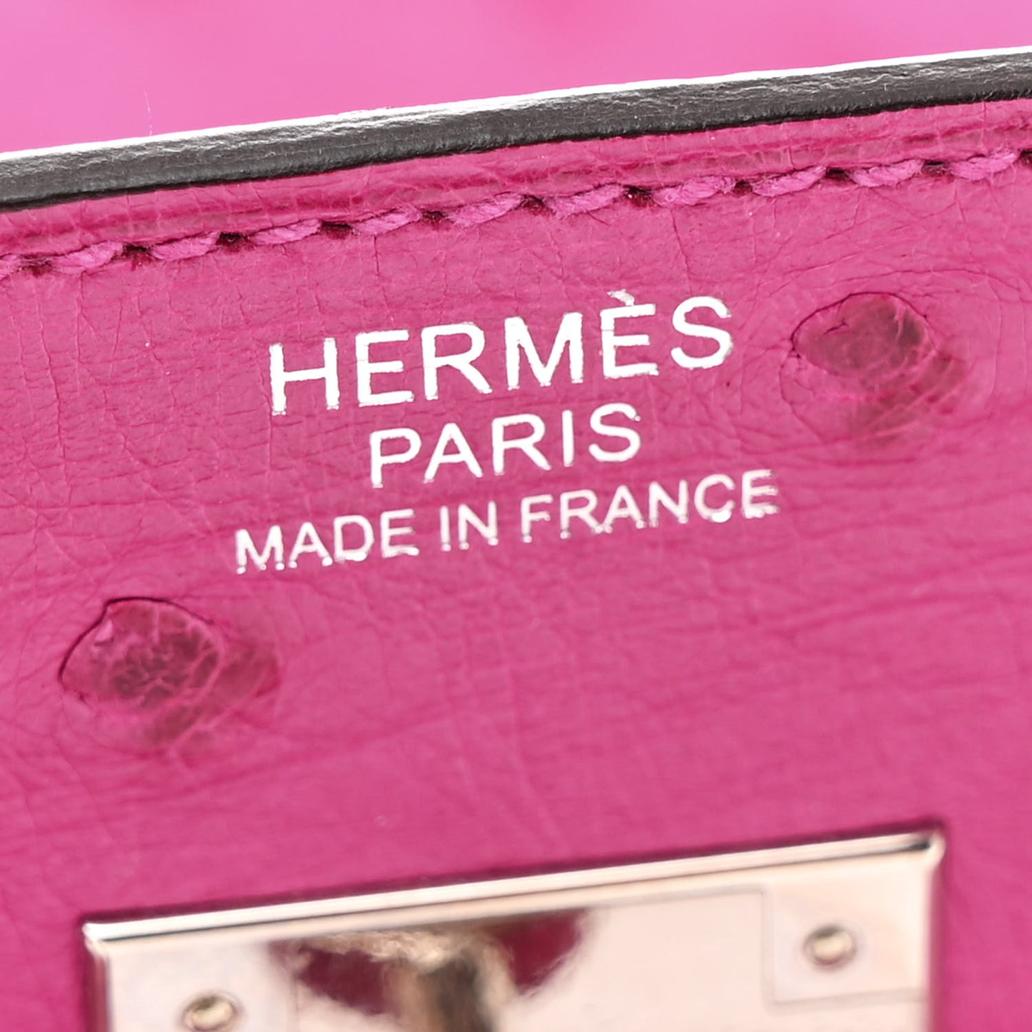Ostrich Birkin 30 Rose Pourpre