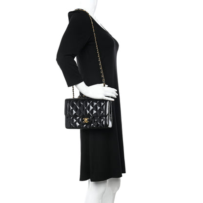 Chanel Patent Quilted Small Single Flap Black 2 of 18