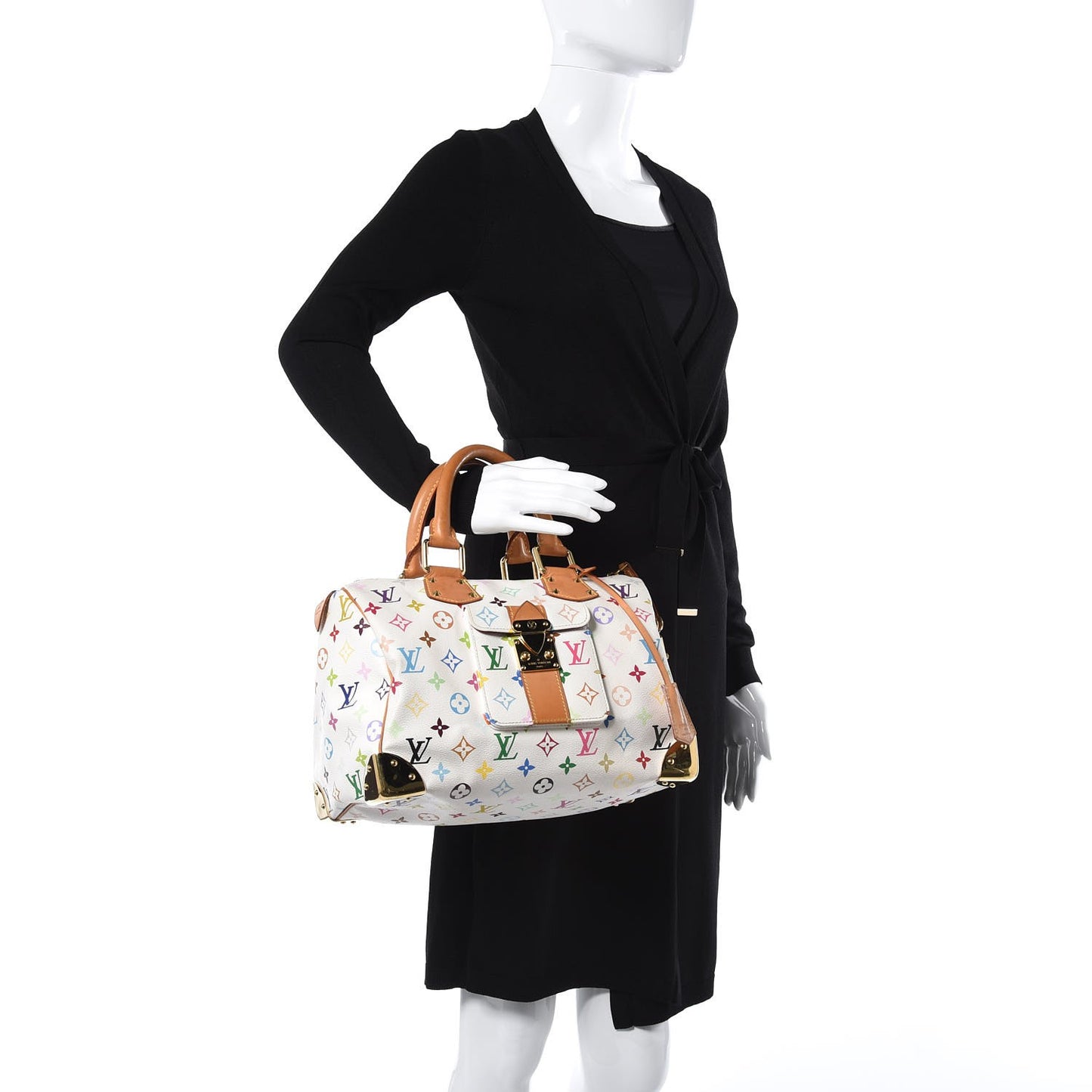 Monogram Multicolor Speedy 30 White