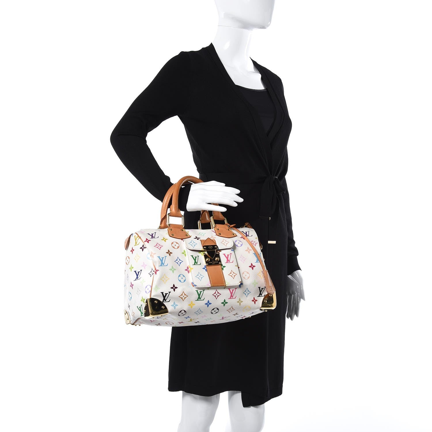 Louis Vuitton Monogram Multicolor Speedy 30 White 2 of 10