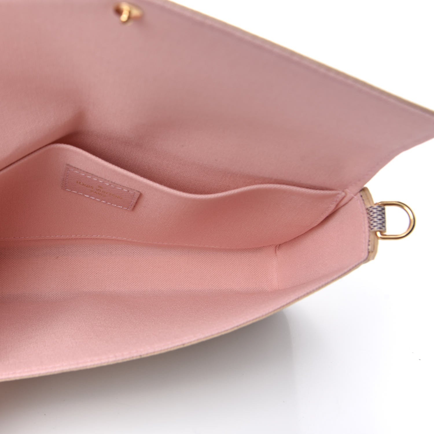 Louis Vuitton Damier Azur Pochette Felicie Chain Wallet Rose Ballerine 5 of 7